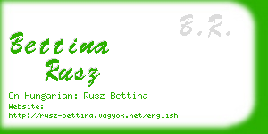 bettina rusz business card